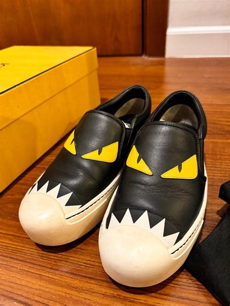 fendi kan i monster|fendi monster slip on sneakers.